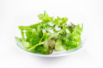 Salad with green vegetable