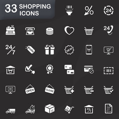 33 SHOPPING ICONS