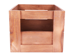 Brown crate isolated on white