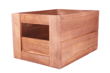 Brown crate isolated on white