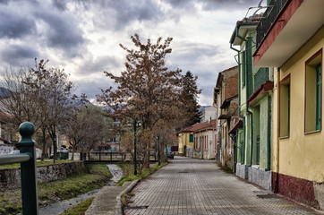 Fototapeta na wymiar Old buildings in Florina, Greece