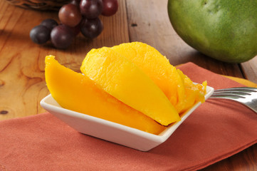 Sliced mango