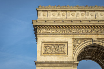 Fototapeta na wymiar Architectural Detail of Arc de Triomphe