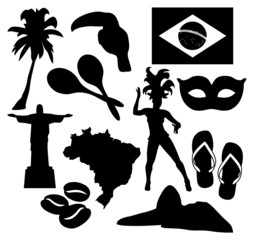 Set of Silhouettes Associated with Brazil © Ellie Nator