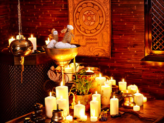 Ayurvedic spa massage interior