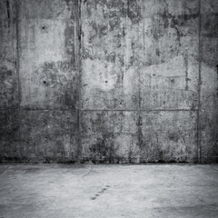Grungy concrete wall and floor as background