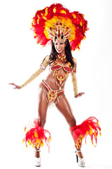 Fototapeta na wymiar Brazilian Samba Dancer