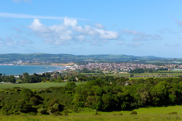 Fototapeta premium Shanklin and Sandown Isle of Wight coast view