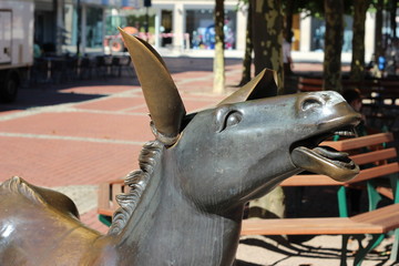 Staue Esel Wesel (Wesel donkey)
