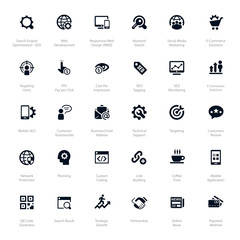 SEO Professional Mono Icon Set