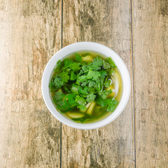 soup,coriander