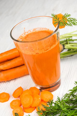 Fresh made Carrot Juice