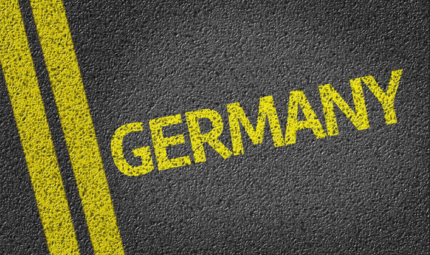 Germany written on the road