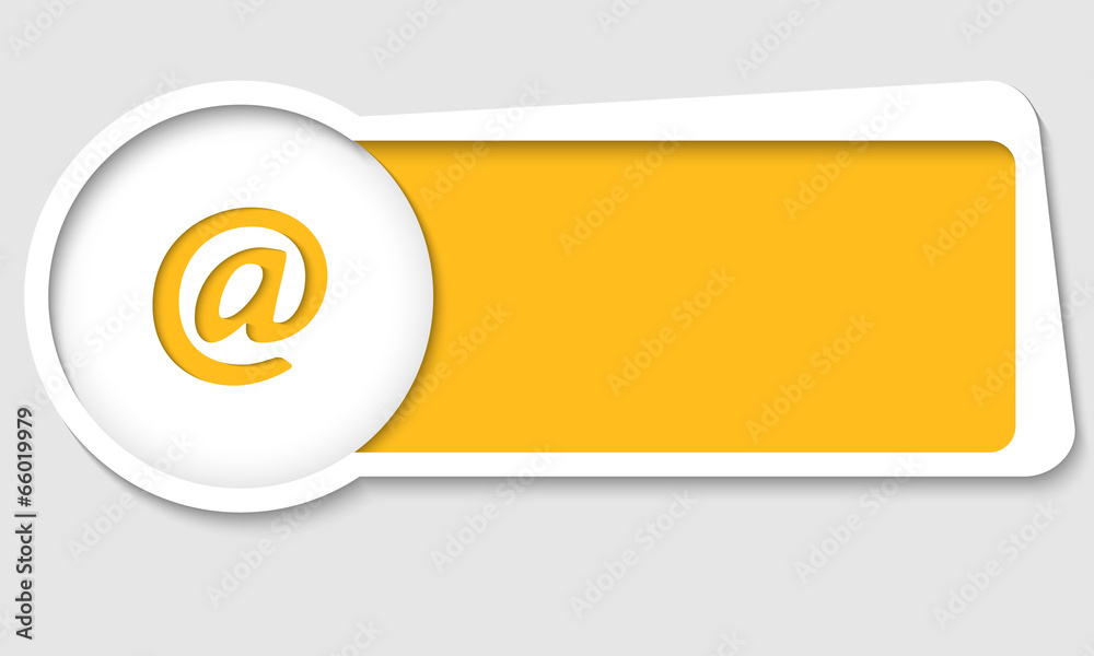 Poster vector text box for insertion text with email icon
