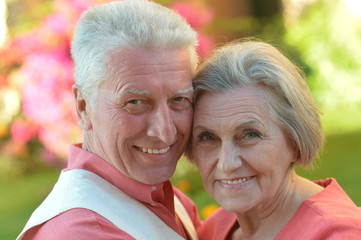 Loving elder couple