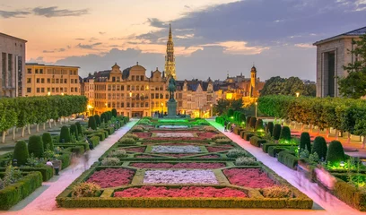 Peel and stick wall murals Brussels Bruxelles vue du Jardin du Mont des Arts