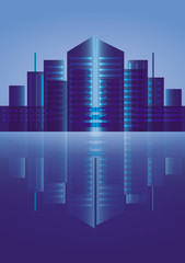 Obraz premium City buildings skyline