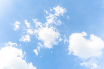 clouds in the blue sky