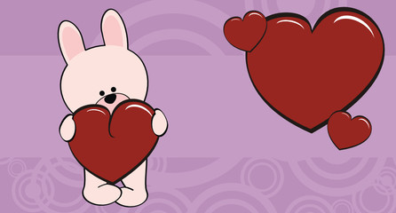 bunny baby cartoon love wallpaper vector