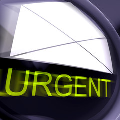 Urgent Postage Means High Priority Or Very Important Mail