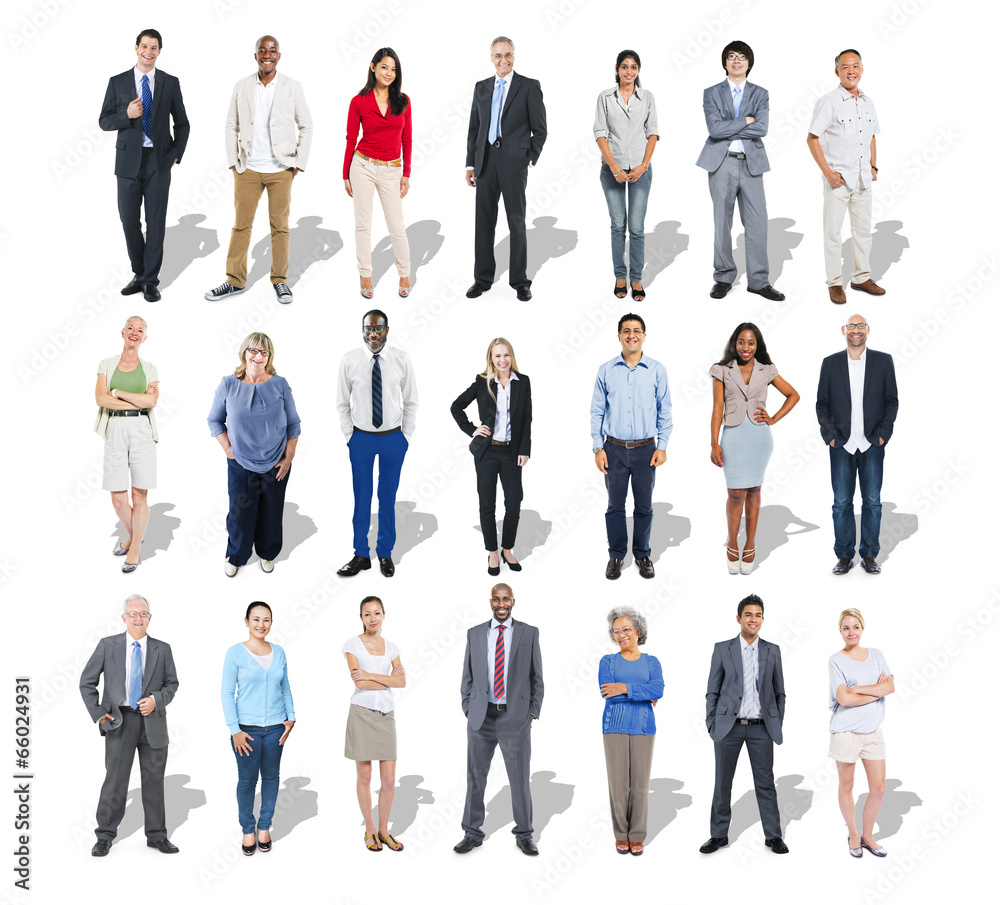 Wall mural multi-ethnic group of business people - Wall murals