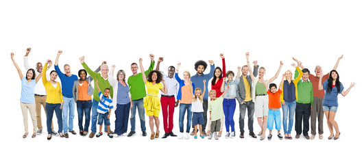 Obraz premium Group of People Hands Raising