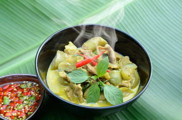 Green pork Curry , Thai cuisine