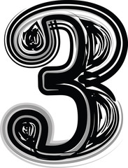 Freehand Typography Number 3