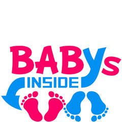 Babys Inside Zwillinge Zwei Geschwister