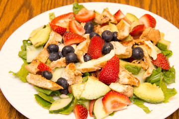 Fruit salad with chicken