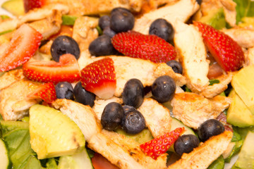 Fruit salad with chicken