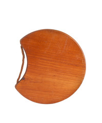 chinese wooden tray on white background