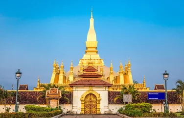 Fototapete Tempel Pha That Luang – die „Goldene Stupa“ in Laos