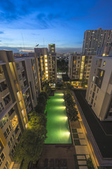 Fototapeta premium Night swimming pool
