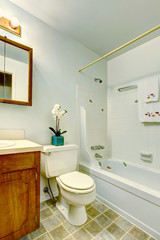 Simple bathroom interior
