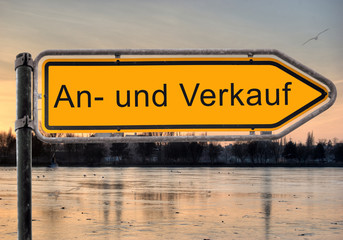 Fototapeta premium Strassenschild 9 - An- und Verkauf