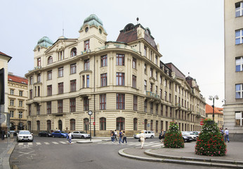 Fototapeta na wymiar Architecture in the historical centre of Prague.