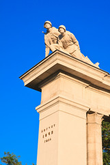 Fototapeta na wymiar Detail of the monument to Soviet soldiers in Vienna. Austria