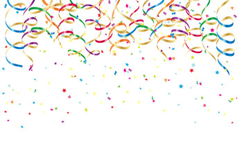 Party streamers and confetti
