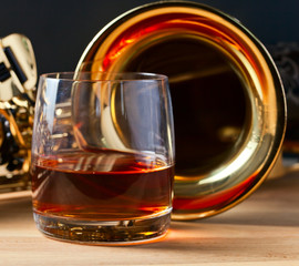 Saxophone and whiskey
