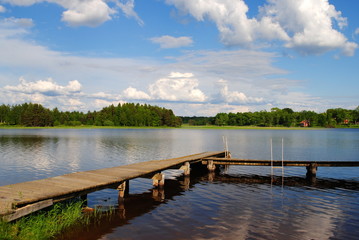 Fototapeta premium Waldsee in Schweden