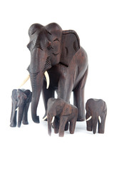 wooden elephants