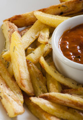 Baked Potato seasoned with salt, oil and spices