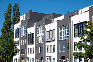 Modern terraced housing seen in Berlin