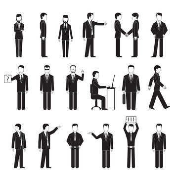 business peoples silhouettes