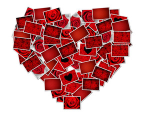 Abstract photo of love concept putting together a heart shape