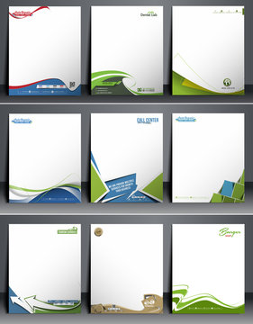 Nine Business Style Corporate Identity Leterhead Template