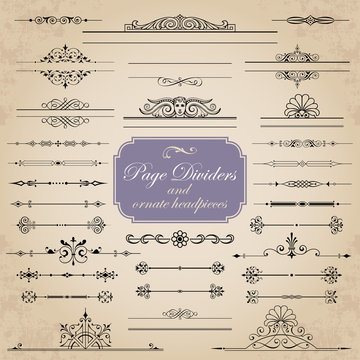 Page Dividers And Ornate Headpieces Set 1