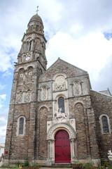 Fototapeta na wymiar Eglise Saint Hilaire Maine św fiacre sur Loire-Atlantique