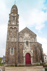 Fototapeta na wymiar Eglise Saint Hilaire Maine św fiacre sur Loire-Atlantique